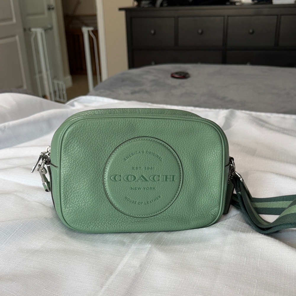 Coach Mint Green Leather Crossbody Bag